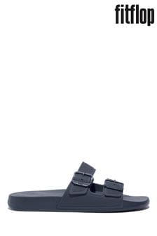 FitFlop Mens Blue Iqushion Two Bar Buckle Slides (N74043) | €62