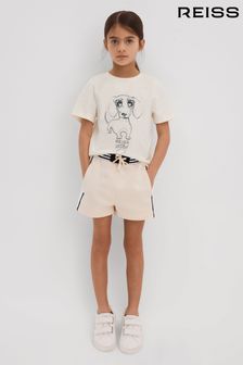 Принт слоновой кости - Хлопковая футболка с принтом Reiss Yoshy (N74093) | €30