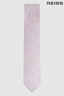 Rose tendre - Cravate en lin Reiss Vitali (N74168) | €68