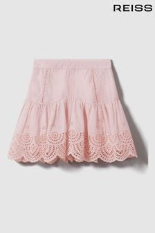 Reiss Pink Sophie Teen Cotton Broderie Top Co-Ord (N74229) | 405 SAR