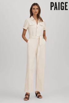 Paige Denim Puff Sleeve Jumpsuit (N74252) | 1,830 zł