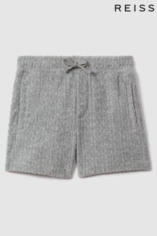 Reiss Soft Grey Fletcher Teen Towelling Drawstring Shorts (N74294) | KRW81,000
