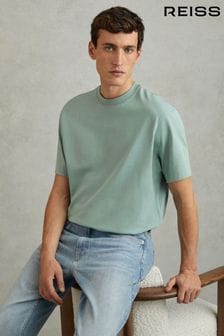 Reiss Canton Green Tate Oversized Garment Dye T-Shirt (N74304) | 353 QAR