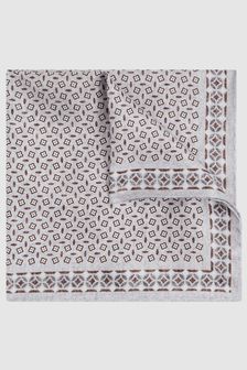 Reiss Soft Ice Nicolo Silk Floral Print Pocket Square (N74311) | €45