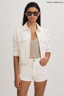 Good American Cloud White Good American Denim Jacket (N74340) | SGD 341