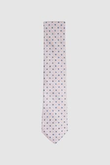Mehka vrtnica - Reiss svilena kravata s cvetličnim potiskom Basilica (N74348) | €78