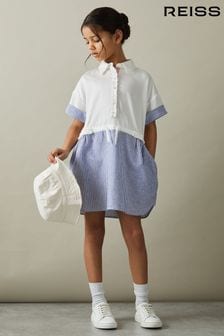 Reiss Ivory Maxy Junior Cotton Shirt Dress (N74387) | 497 SAR
