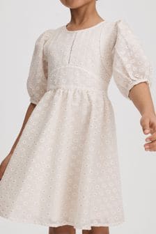 Reiss Ivory Lola Senior Metallic Polka Dot Dress (N74391) | 566 SAR