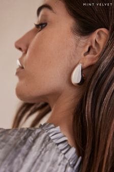 Mint Velvet Silver Tone Teardrop Earrings (N74524) | €39