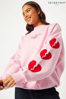 Skinnydip Oversized Pink Thank You Next Sweatshirt (N74559) | 220 zł