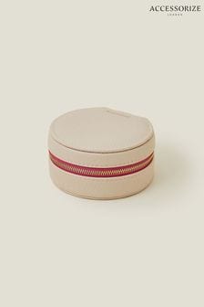 Accessorize Cream Medium Round Jewellery Box (N74617) | INR 2,792