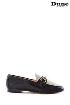Dune London Black Gemstone Gem Snaffle Flexible Loafers (N74672) | $143