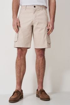 Natural - Pantaloni scurți casual din bumbac Crew Clothing Company Classic (N74711) | 352 LEI