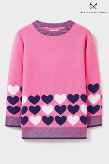 Crew Clothing Company Pink Raspberry Stripe Casual Jumper