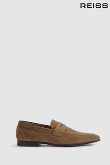 Reiss Stone Bray Suede Suede Slip On Loafers (N74797) | 1,362 SAR