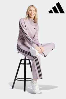 adidas Light Pink Iconic 3 Stripe Button Joggers (N74847) | $86