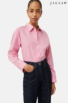 ורוד - Jigsaw Cotton Poplin Shirt (N74881) | ‏553 ‏₪