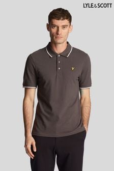 Lyle & Scott Grey Tipped Polo Shirt (N74882) | AED305