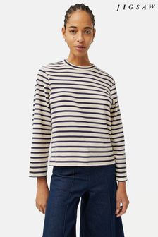 Jigsaw Heavy Cotton Stripe Sweatshirt (N74899) | AED471