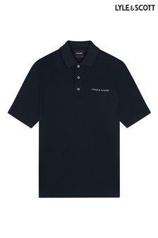 Lyle & Scott Blue Embroidered Polo Shirt (N74913) | $121