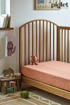 Piglet in Bed Apricot Kids Floral Cotton Fitted Sheet (N75244) | €39