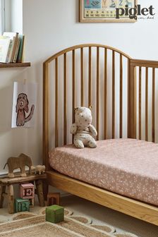 Piglet in Bed Chestnut Kids Floral Cotton Fitted Sheet (N75248) | kr460