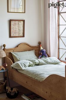 Piglet in Bed Pear Kids Gingham Cotton Bedding Set (N75251) | €126