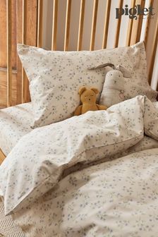 Piglet in Bed Cream Spring Sprig Kids Floral Cotton Duvet Cover (N75269) | €114