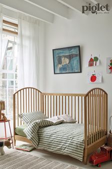 Piglet in Bed Pear Kids Seersucker Cotton Bedding Set (N75287) | €140