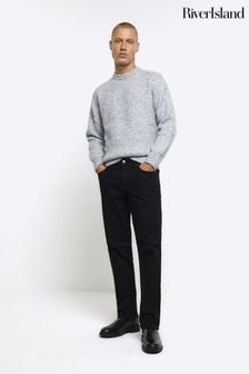 River Island Black Straight Fit Jeans (N75290) | ￥6,170