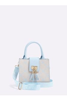 River Island Blue Girls Mono Tassel Boxy Tote Bag (N75313) | HK$226