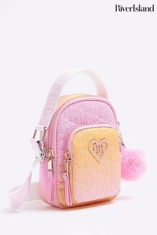 River Island Pink Girls Nylon Ombre Festival Bag (N75320) | AED91