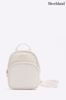 River Island Cream Girls Single Strap Cross Backpack (N75330) | KRW47,000