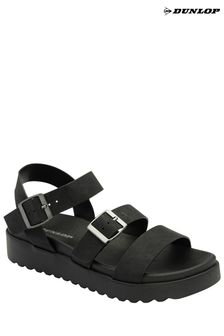 Dunlop Black Ladies Flatform Sandals (N75345) | ₪ 151