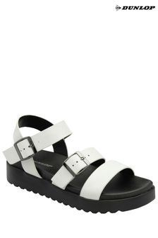 Dunlop White Ladies Toe Post Footbed Sandals (N75375) | €40