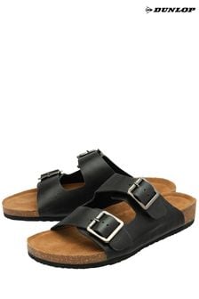 Dunlop Twin Buckle Footbed Mens Mules