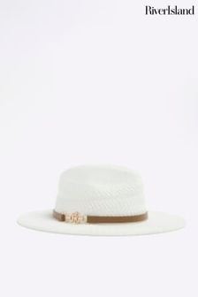 River Island White Thermo Fedora Hat (N75580) | HK$206
