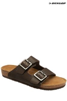 Dunlop Twin Buckle Footbed Mens Mules