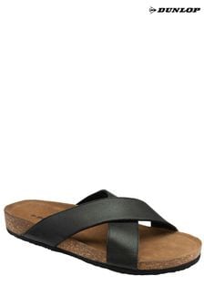 Dunlop Black Crossover Footbed Mens Mules (N75635) | $60