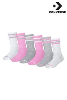 Converse Pink Socks 6 Pack (N75682) | 115 SAR
