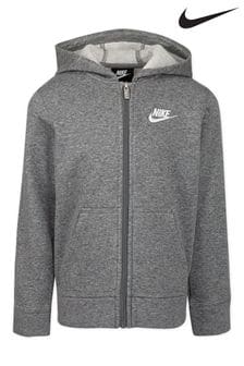 Nike Grey Little Kids Club Zip Through Hoodie (N75722) | kr550