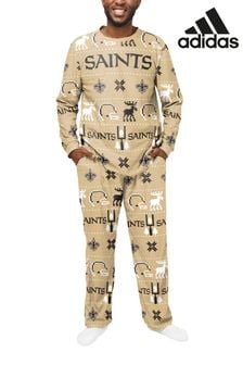 adidas NFL New Orleans Saints Forever Collectibles 2021 Crewneck Ugly Pyjamas