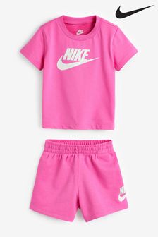 Nike Pink Infant Club T-Shirt and Shorts Set (N75759) | €47