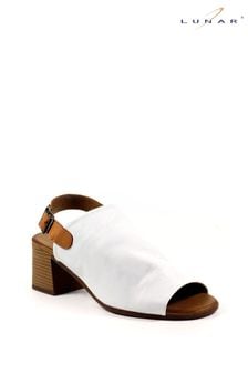 Lunar Lazy Dogz Jenkins White Lea. Sandals (N75852) | $165