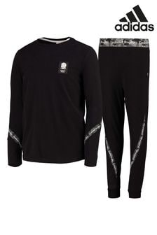 adidas Black England Rugby Tape Detail Pyjamas (N75938) | €39