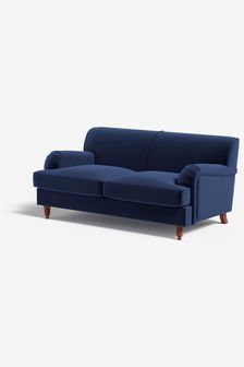 MADE.COM Matt Velvet Navy Blue Orson 2 Seater Sofa (N76196) | €1,225