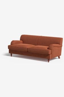 MADE.COM Matt Velvet Burnt Orange Orson 3 Seater Sofa (N76211) | €1,350