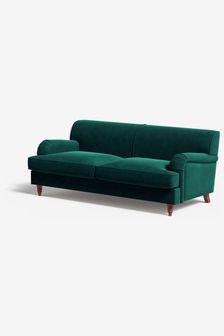 MADE.COM Matt Velvet Teal Green Orson 3 Seater Sofa (N76213) | €1,350
