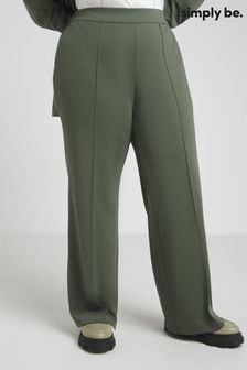 Simply Be Green Ponte Wide Leg Trousers (N76356) | €43