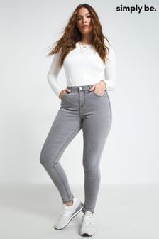 Simply Be Grey 24/7 Skinny Jeans (N76358) | AED144